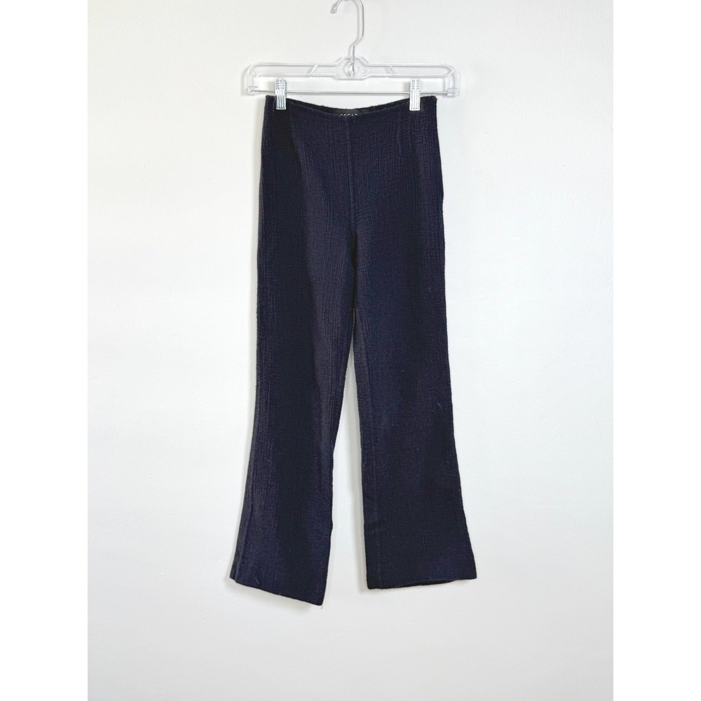 Escada‎ Dress Trouser Pants Women XS Black Textured Wool Luxury Chic Minimalist